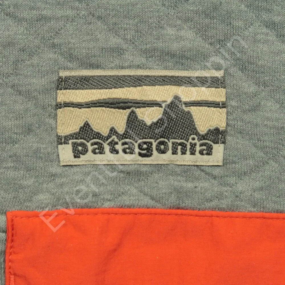 Patagonia Pullover Mens M Gray Snap T Sweater Quilt Retro Cotton Feather - Picture 4 of 7